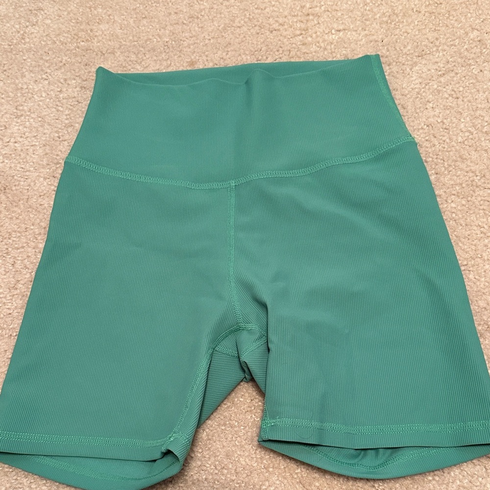 High-Rise Green Women’s Bike Shorts